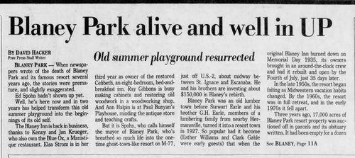 Blaney Park Resort - 1988 Revival Begins (newer photo)